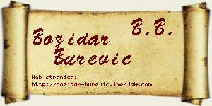 Božidar Burević vizit kartica